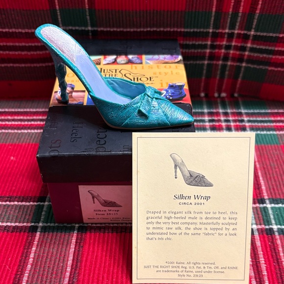 Just The Right Shoe Shoes - Just The Right Shoe Turquoise Silken Wrap Heels